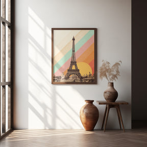 Eiffel Tower Rainbow Poster