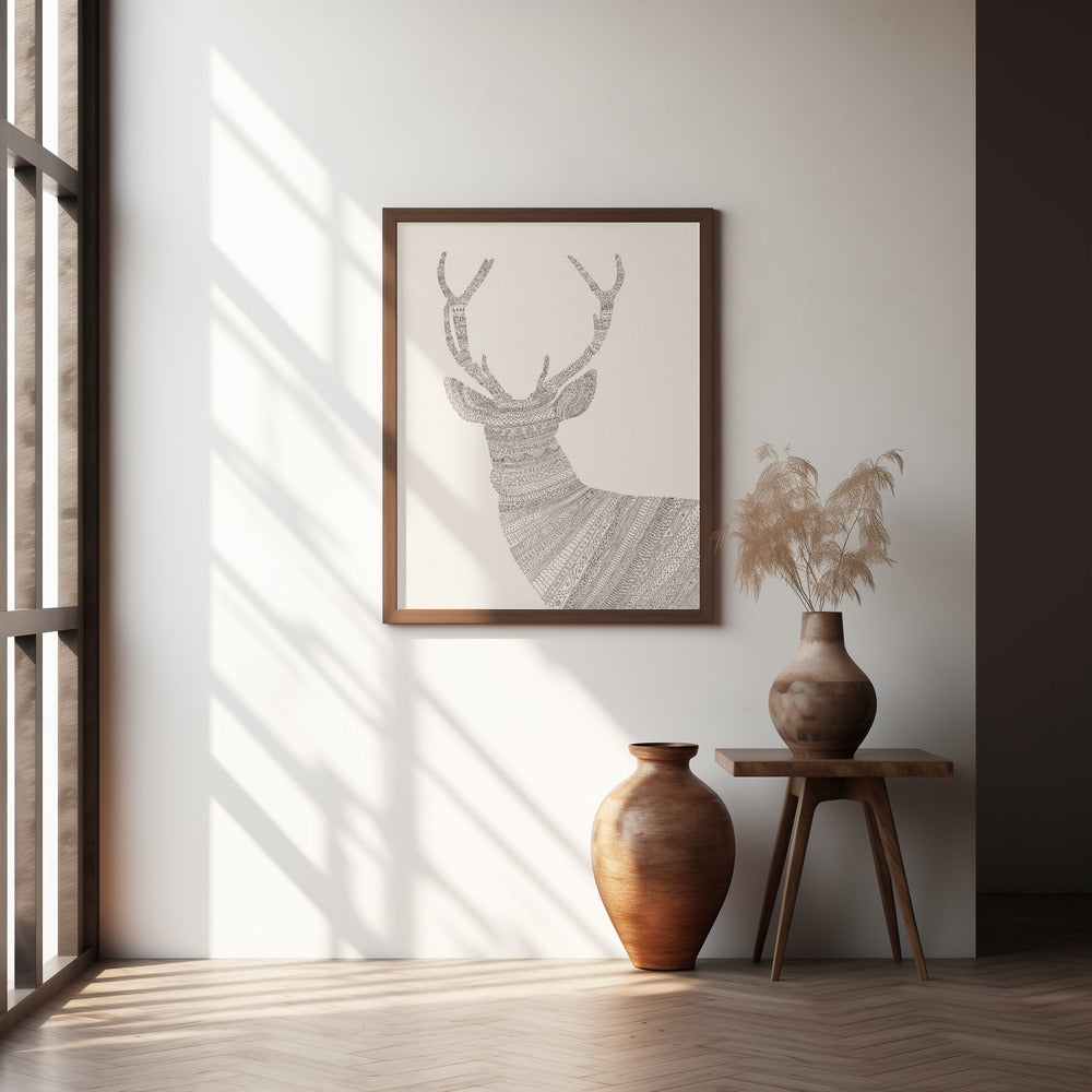 Stag Beige Poster