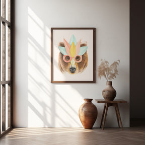 Bear Paper Mask Poster