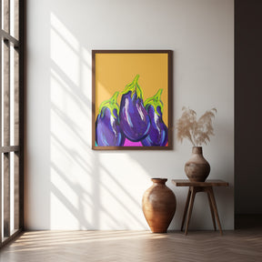 Groovy Aubergines Poster