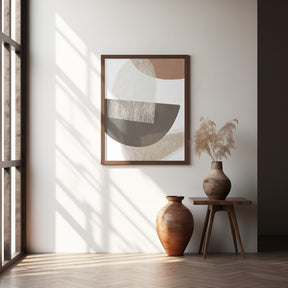 Earth Tone Geometric Art Poster