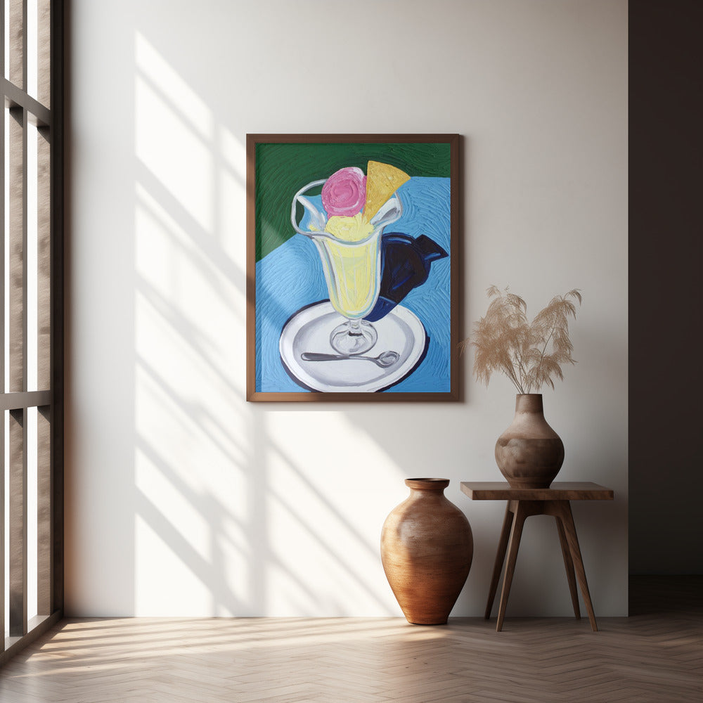 Raspberry and Vanilla Ice Cream Poster