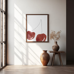 Isolated Cherries Poster