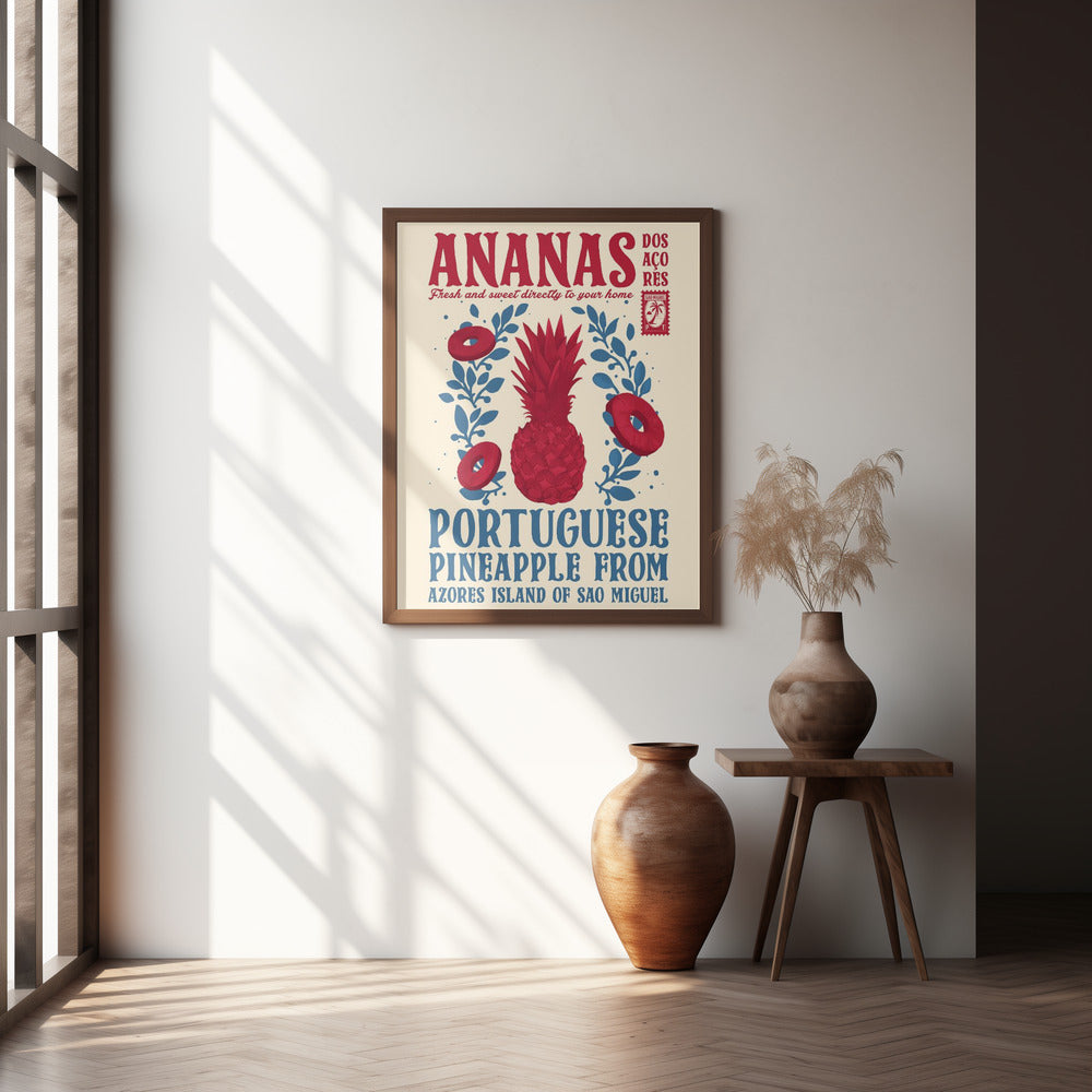 Pineapple kitchen print Poster