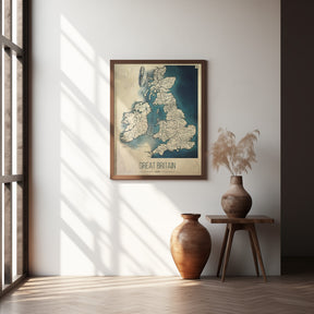 Great Britain map Poster