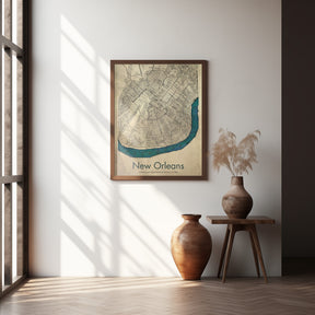 New Orleans map Poster