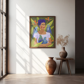 Frida and birds Poster