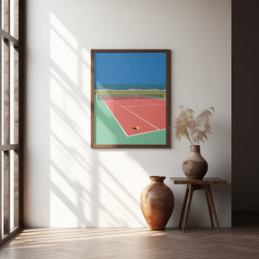 Tennis Court In the Desert Poster