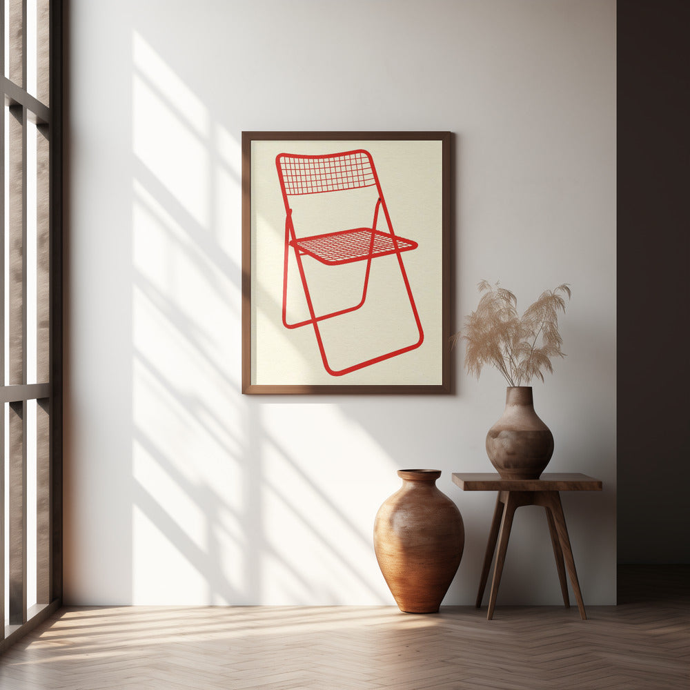 Ted Net Chair Red Poster