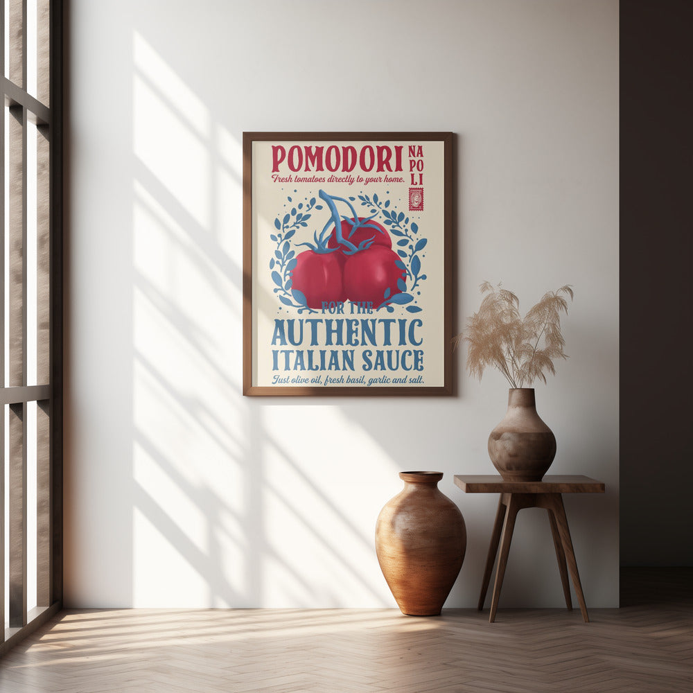 Pomodori Kitchen print Poster