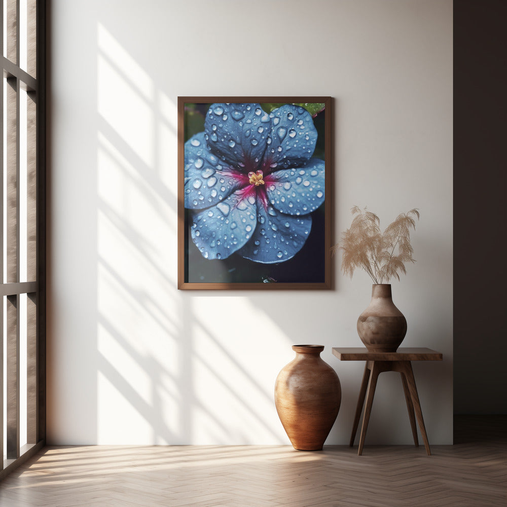 Blue Lagoon Flower Poster