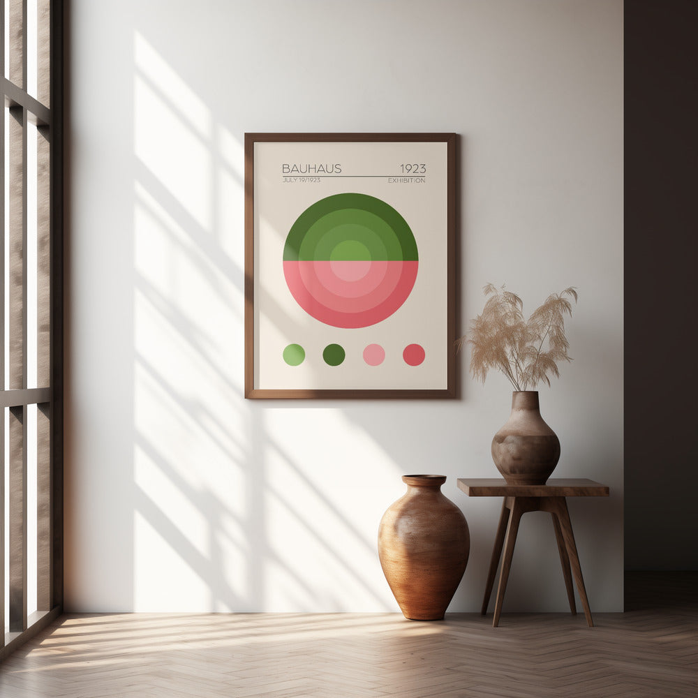 Bauhaus Yesil Daire Poster
