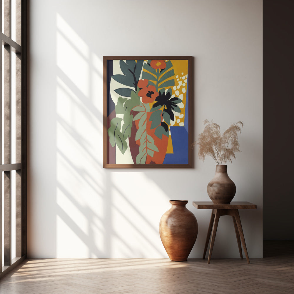 Abstract Flower Impressions Poster