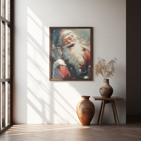 Laughing Santa Poster