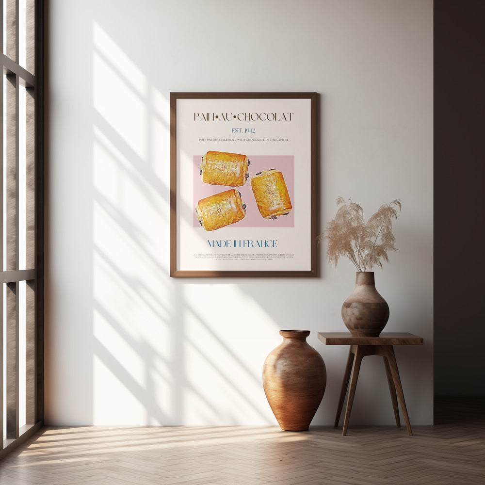 Pain Au Chocolat Print Poster