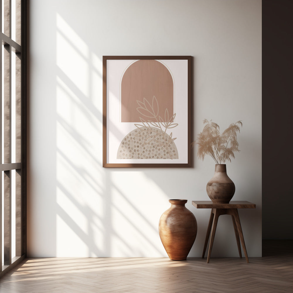 Boho Beige 1 Poster