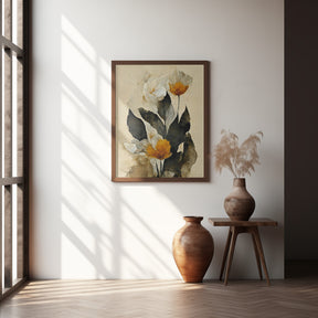 Yellow Paper Flowers Poster