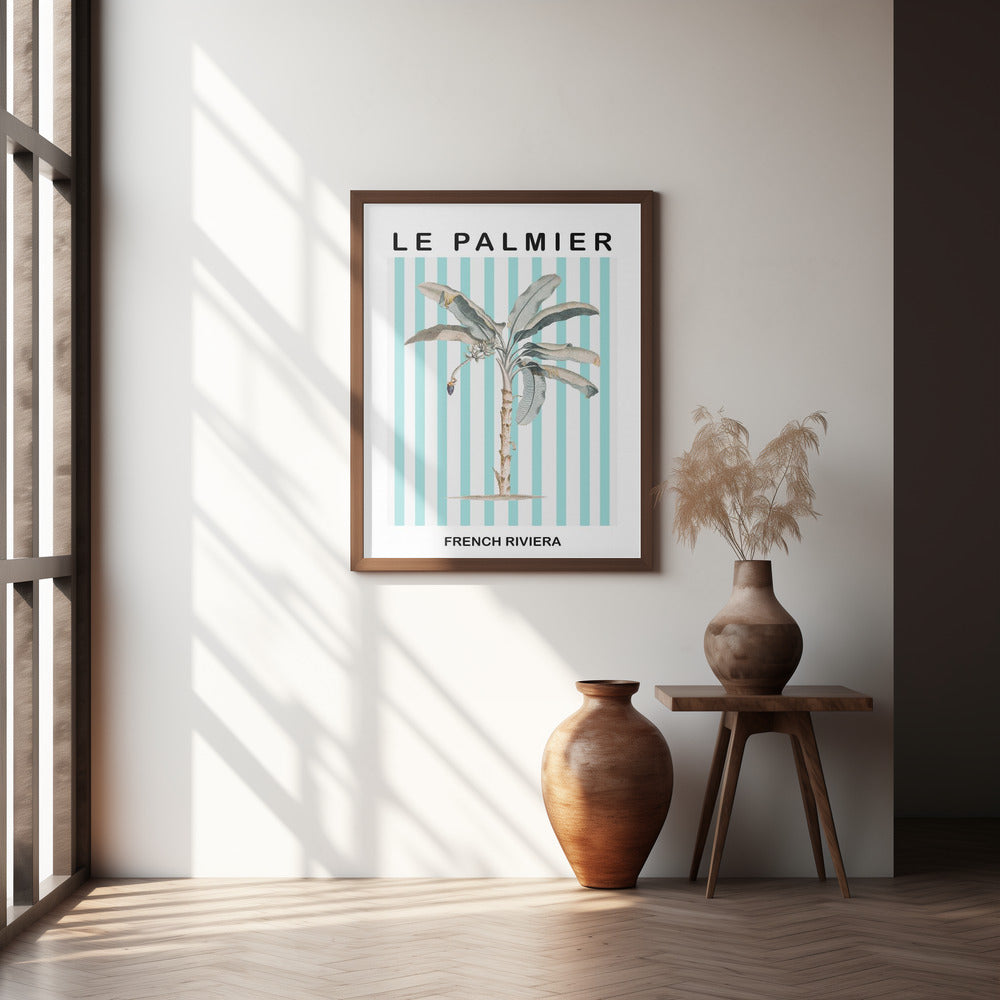 Striped Palm Tree Poster