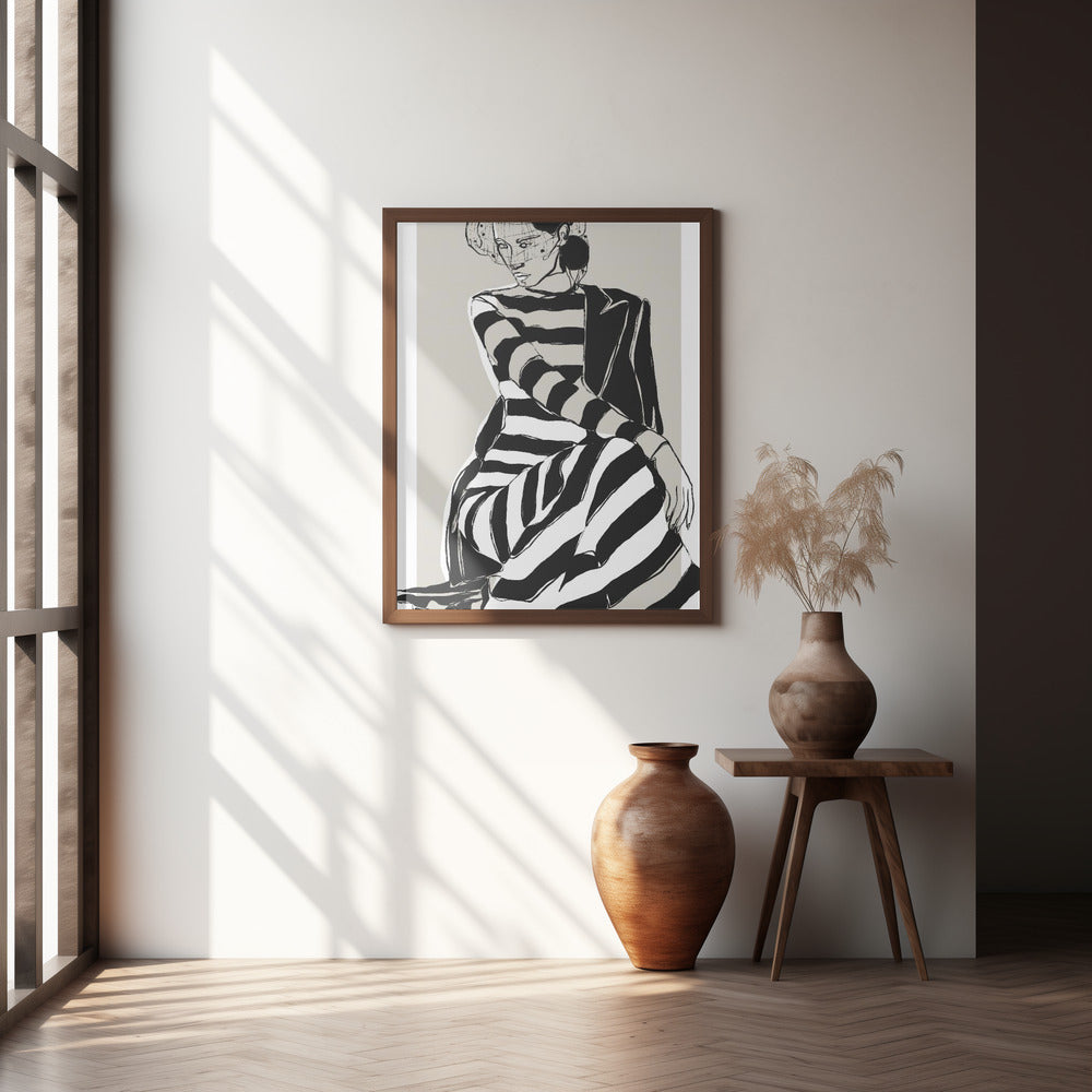 Striped Dress Poster