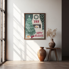 Cozy retro interior Poster