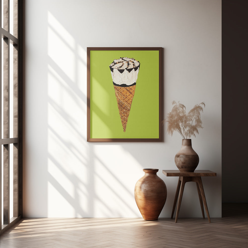 Cornetto On Pistachio Poster