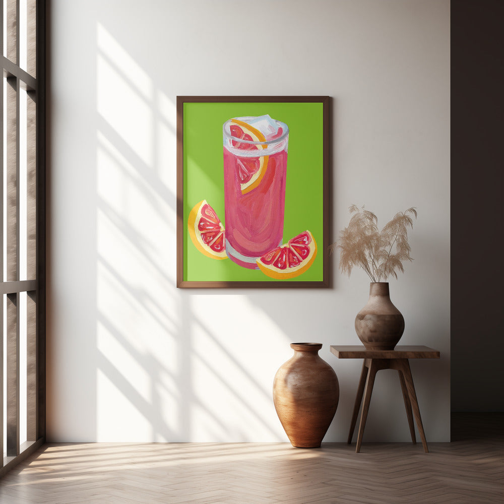 Grapefruit Paloma Pistachio Poster