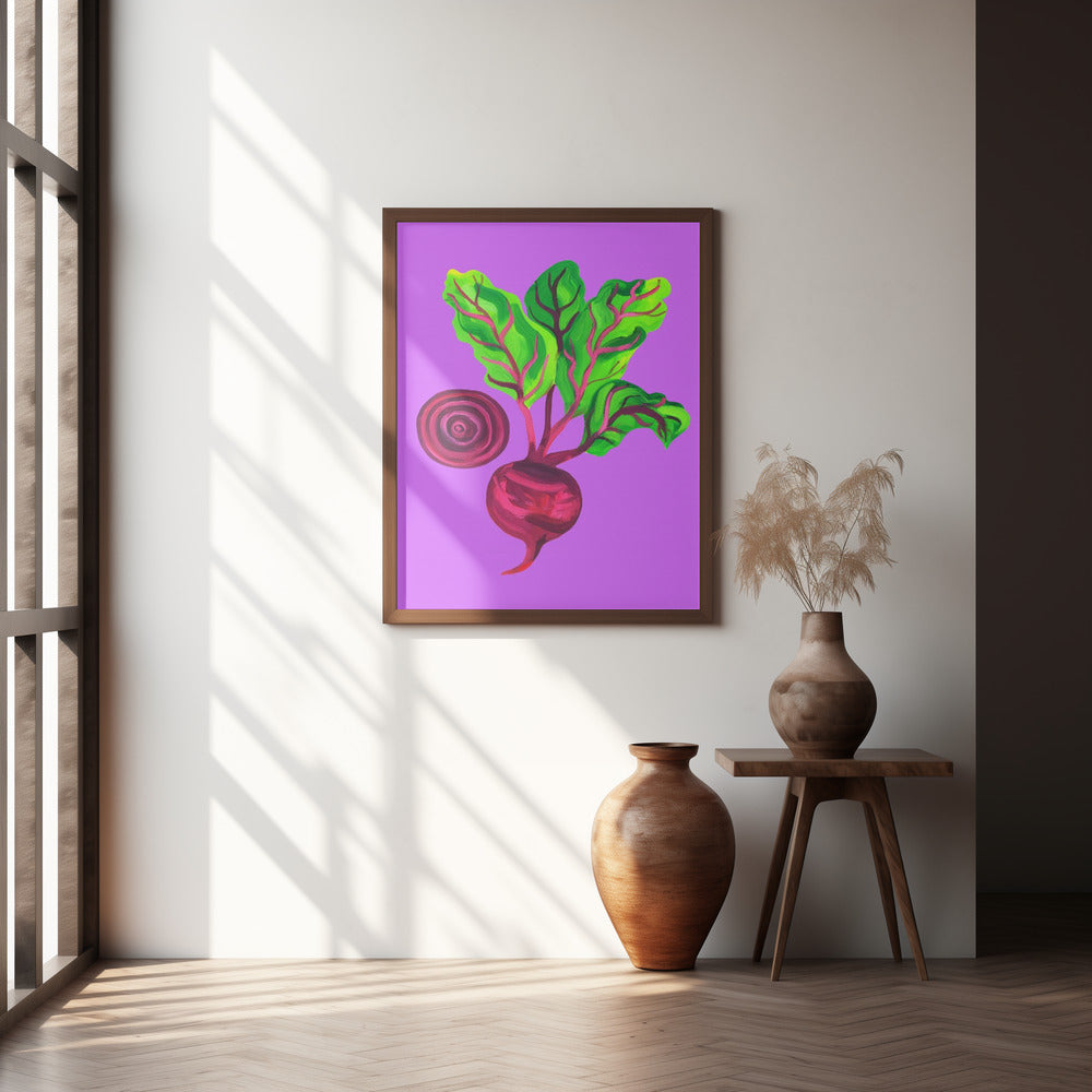 Beetroot Swirl Purple Poster