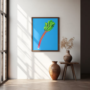 Rhubarb Light Blue Poster