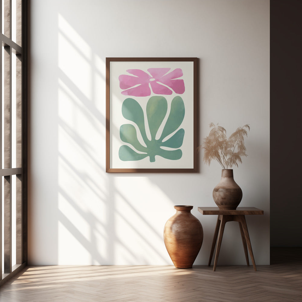 Watercolor Pink Floral Poster