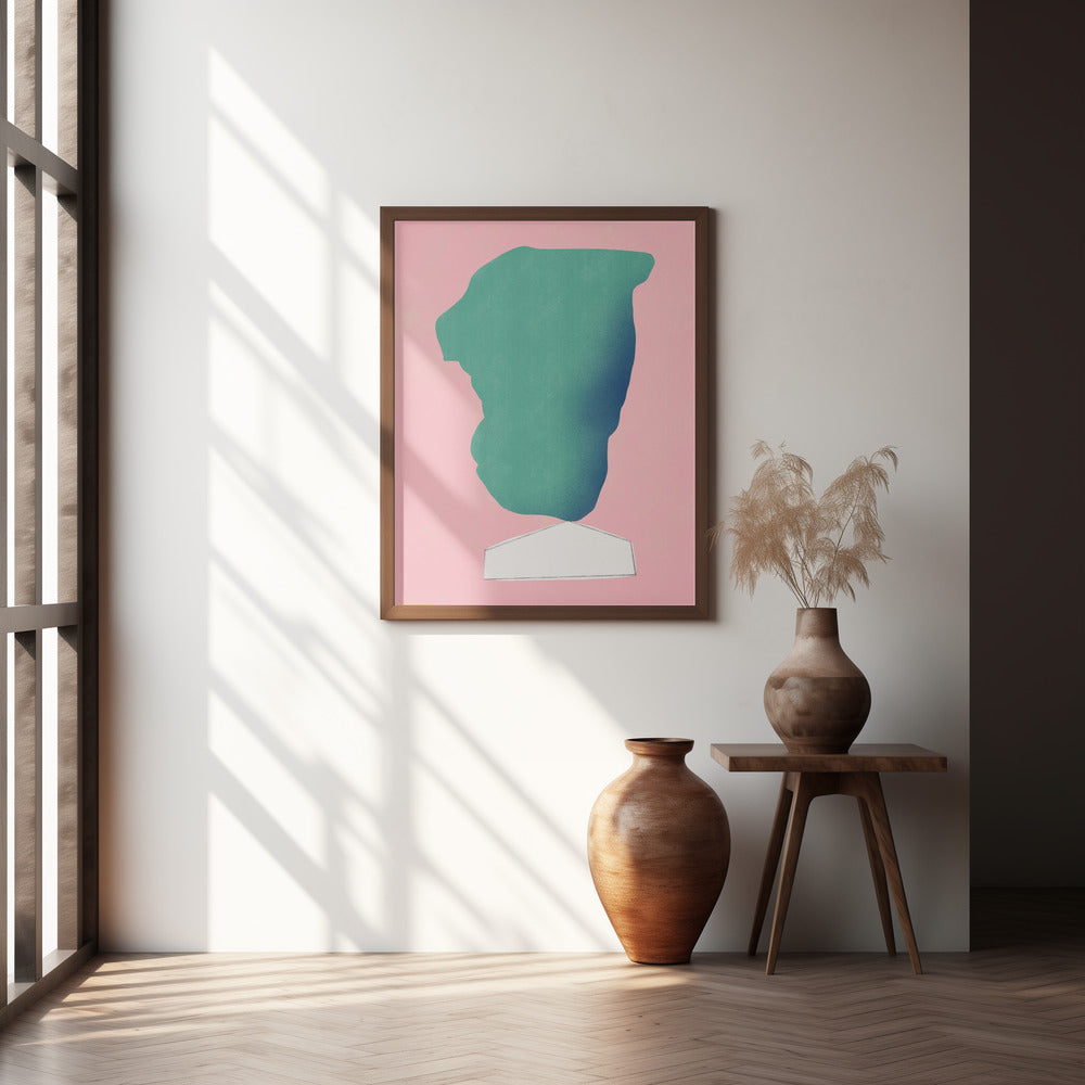 Stone Sculpture In Green Poster