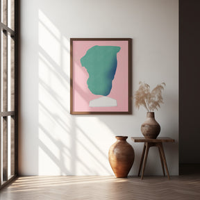 Stone Sculpture In Green Poster