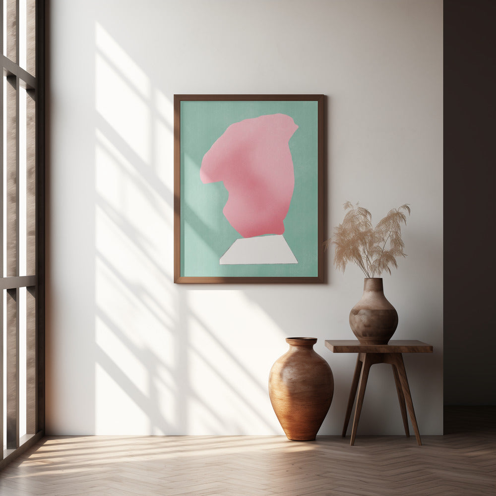 Stone Sculpture In Pink Poster