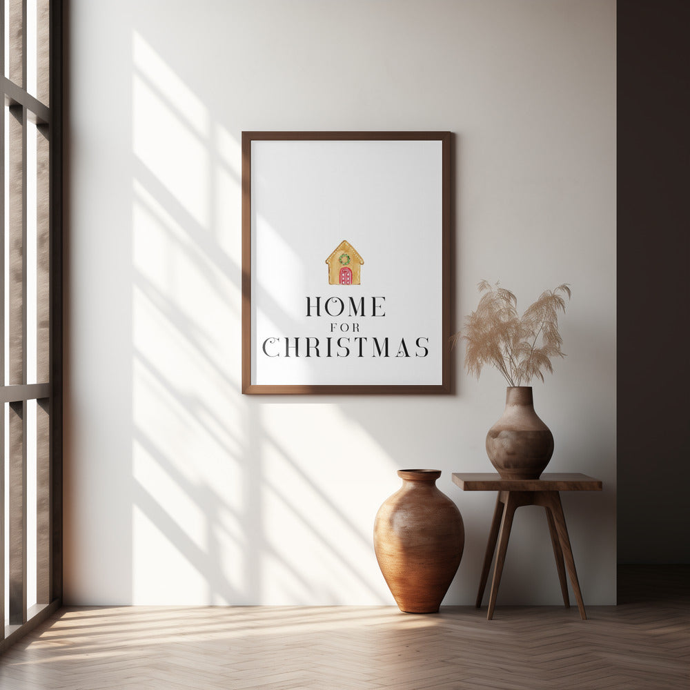 Gingerbread home for Christmas Poster