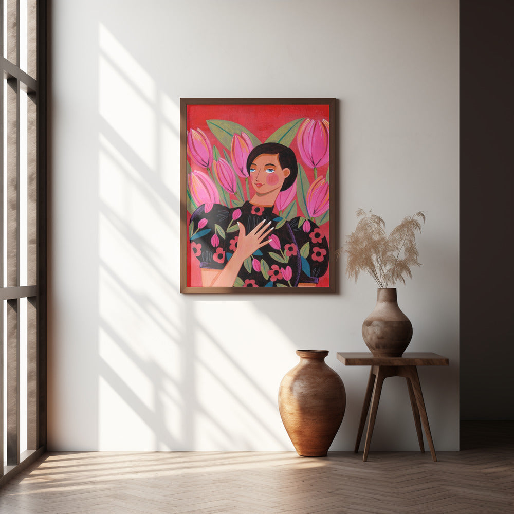 Abstract Modern Woman Portrait Poster