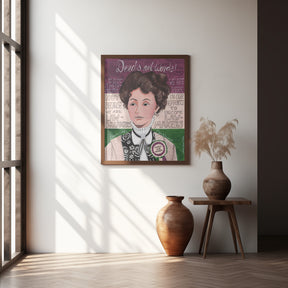 Portrait of a woman, Emmeline Pankhurst Poster