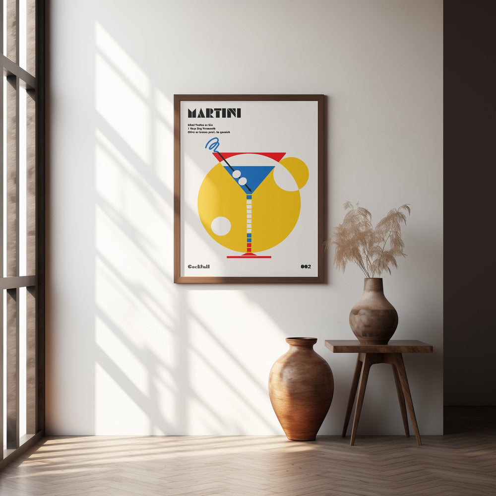 Martini Bauhaus Cocktail Poster