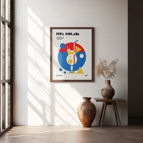 Pina Colada Bauhaus Cocktail Poster