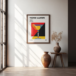 Vesper Martini Bauhaus Cocktail Poster