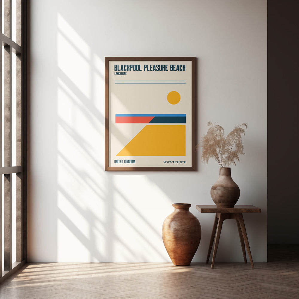 Blackpool Pleasure Beach Travel Poster Poster