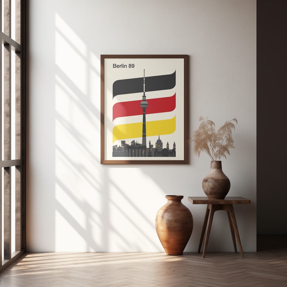 Berlin Retro Travel Print Poster