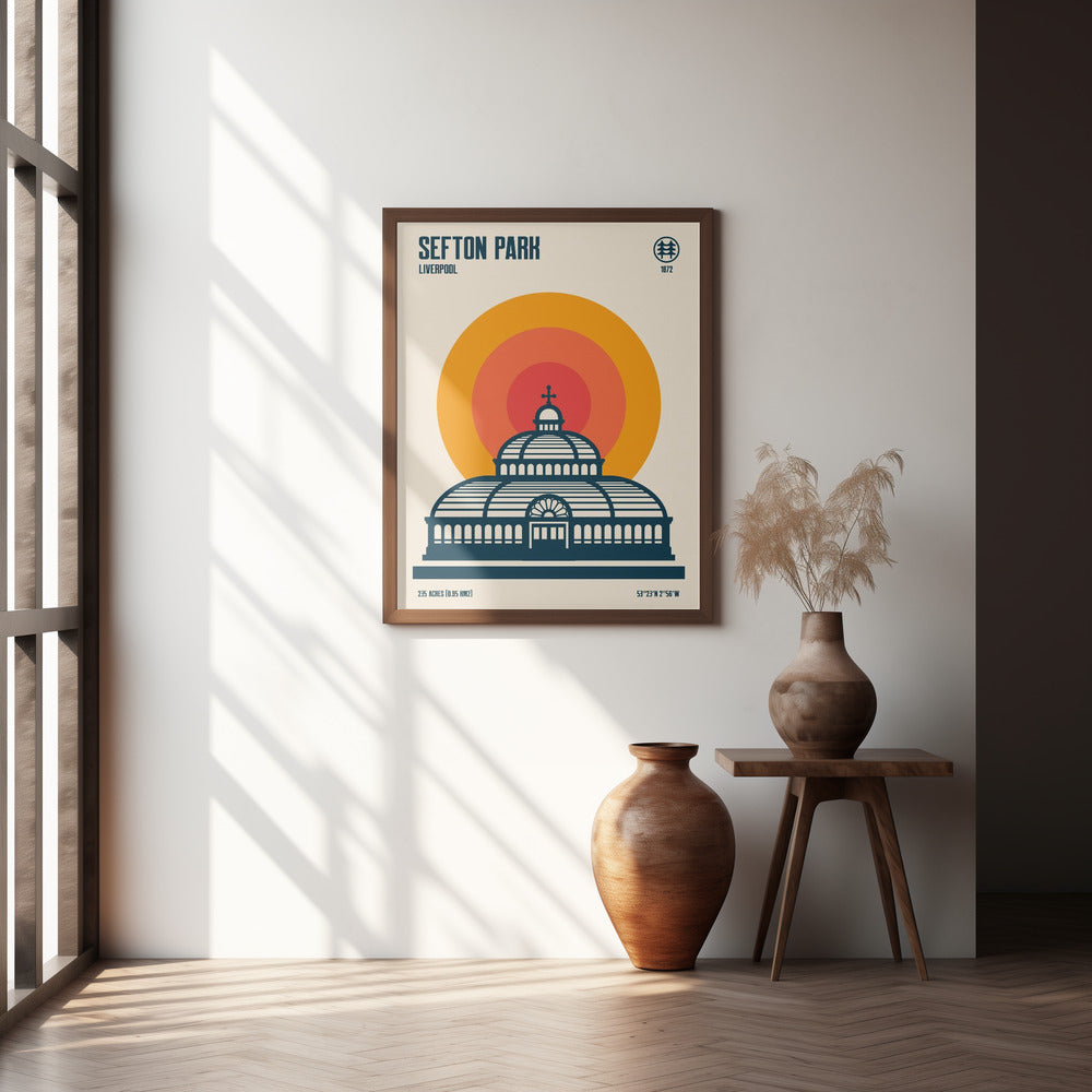 Sefton Park Palm House Travel Print Poster