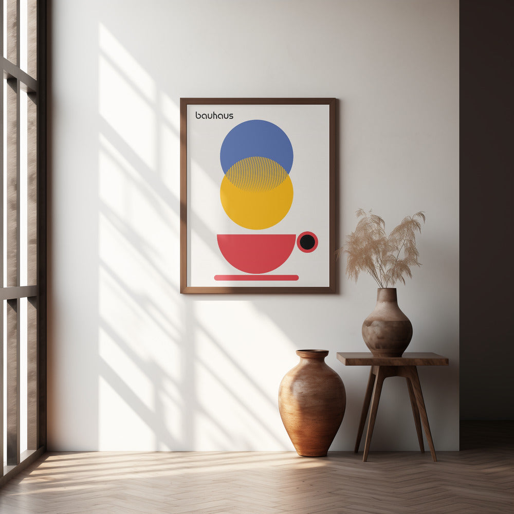 Bauhaus Coffee Abstract Poster