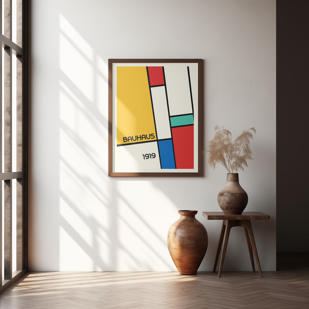 Bauhaus Geometric Design Retro Poster