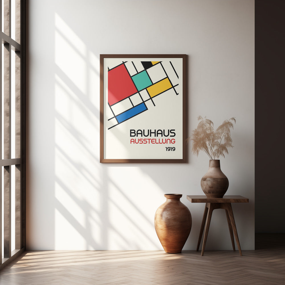 Bauhaus Geometric Design Retro Poster