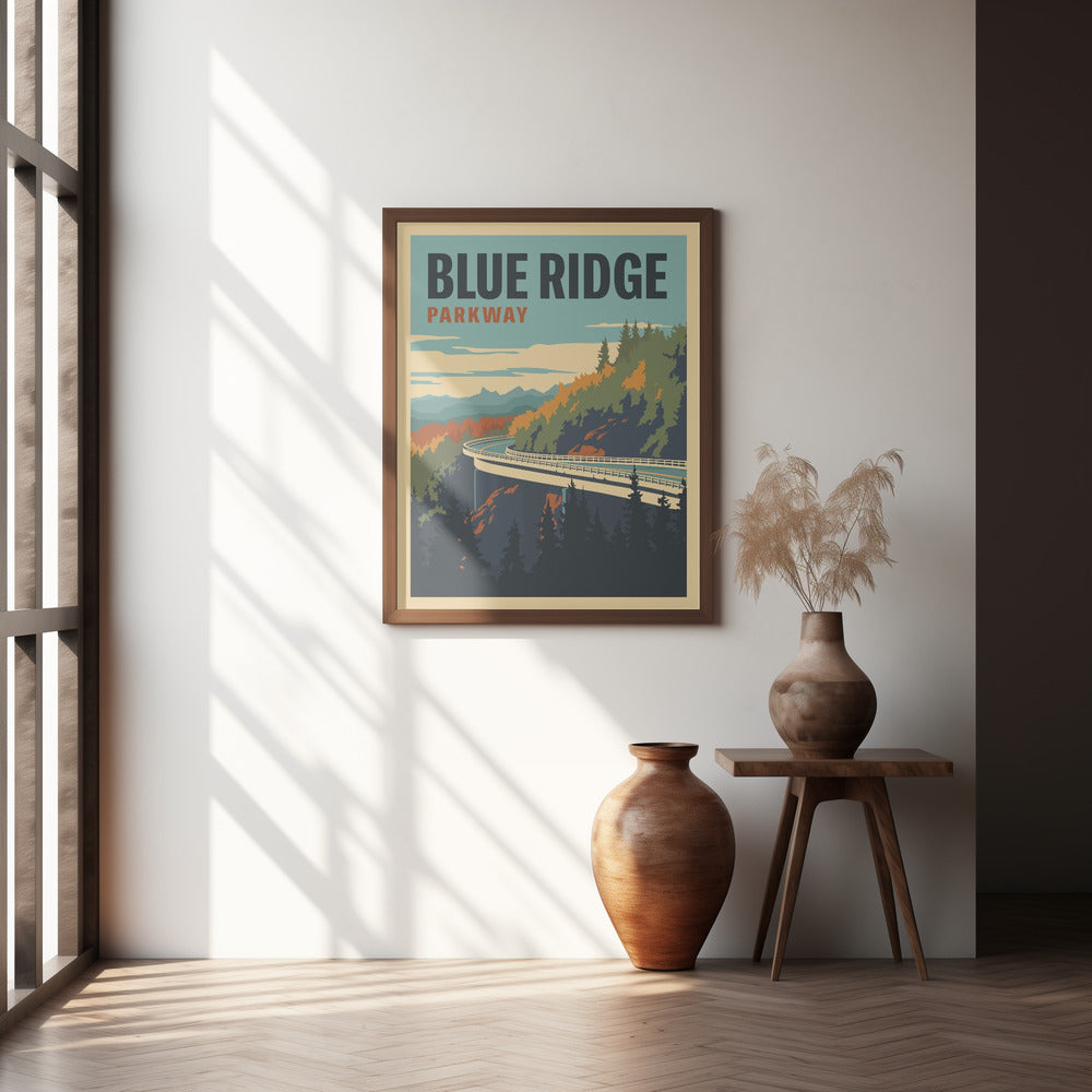 Blue Ridge Parkway Travel Print Poster