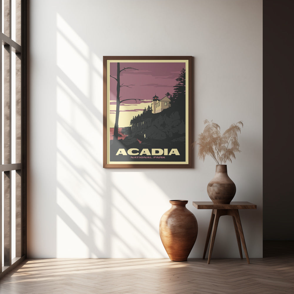 Acadia National Park Travel Print Poster