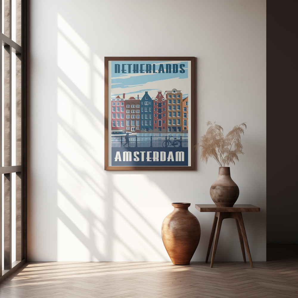 Amsterdam Travel Print Poster