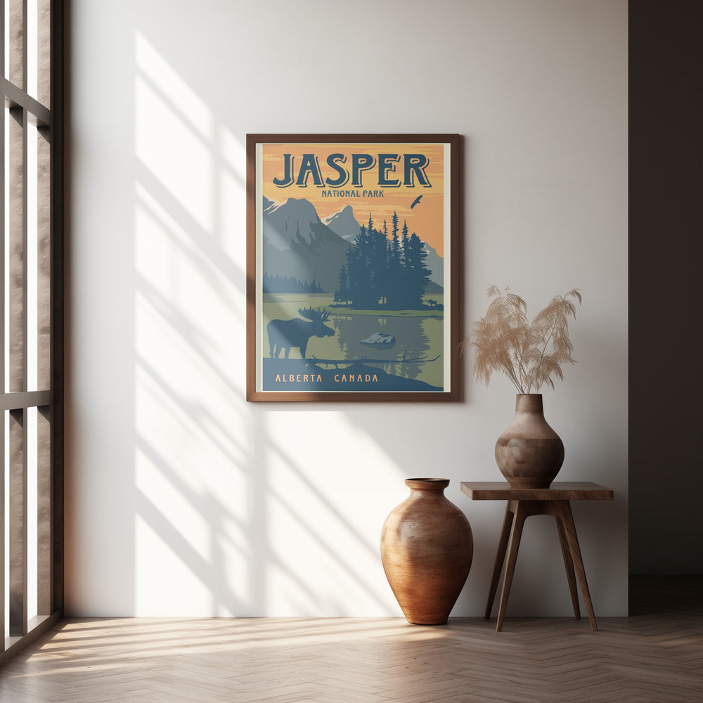 Jasper National Park Travel Print Poster