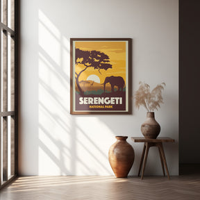 Serengeti National Park Travel Print Poster