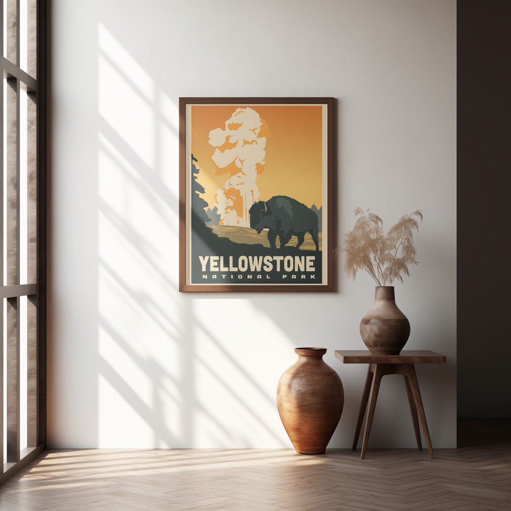 Yellowstone National Park Travel Print Poster